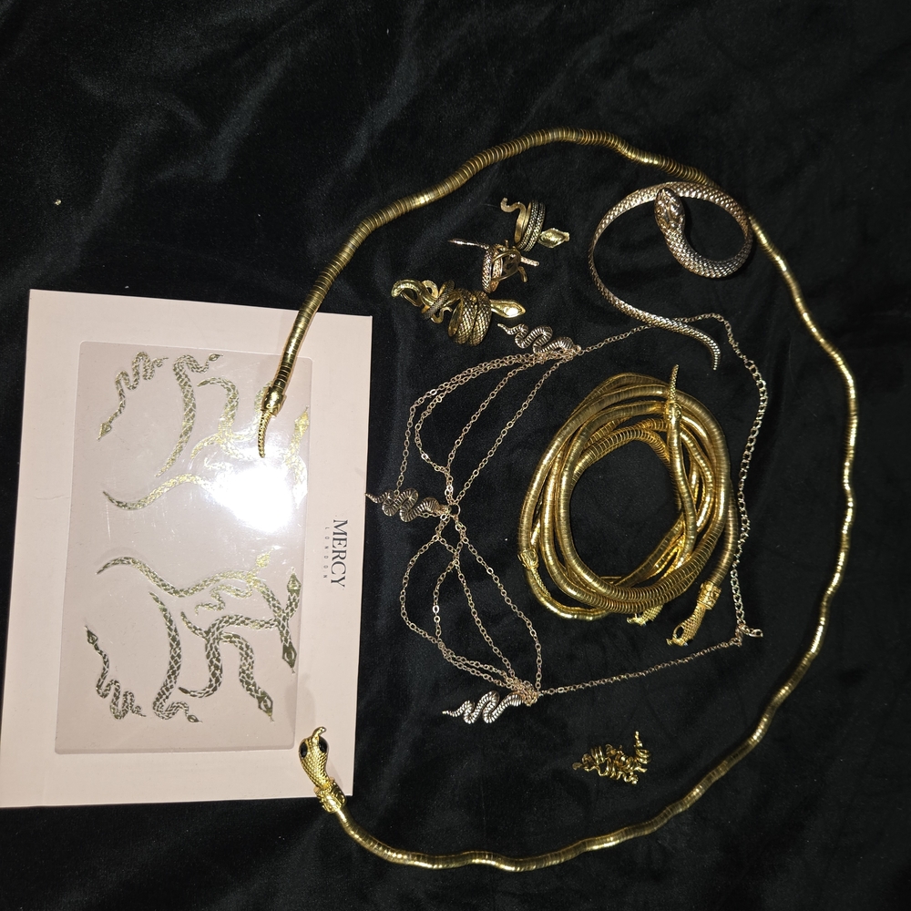Gold Snake Jewelry Set